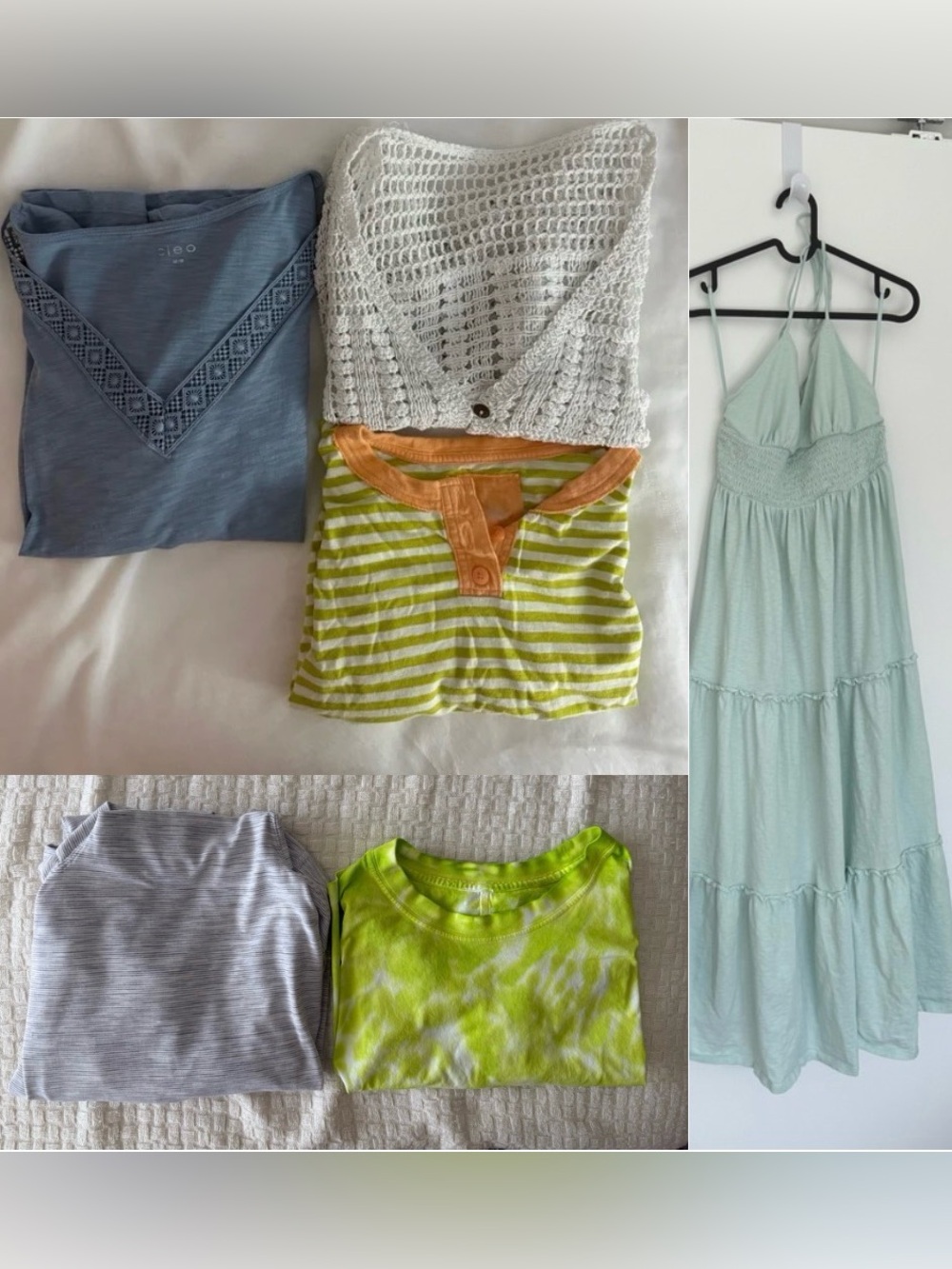 Lot of tops + a dress - size M/8/6 - lululemon, American eagle, cleo